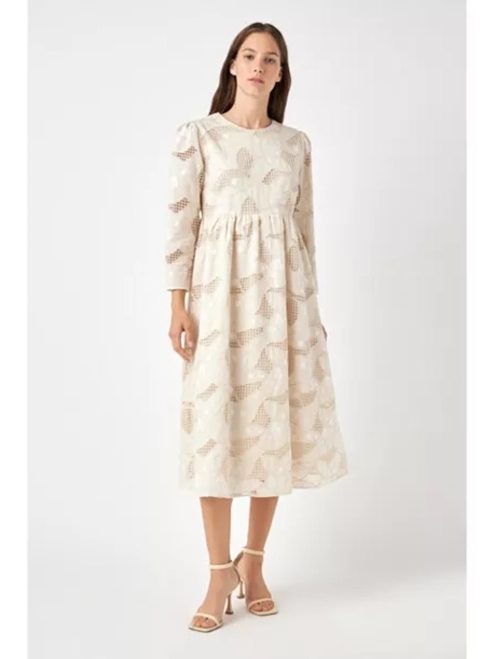 English Factory Embroidered Lace Midi Dress NWT